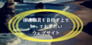 国連職員を目指す上で知っておきたいウェブサイト 国連職員を目指す上で知っておきたいウェブサイト
